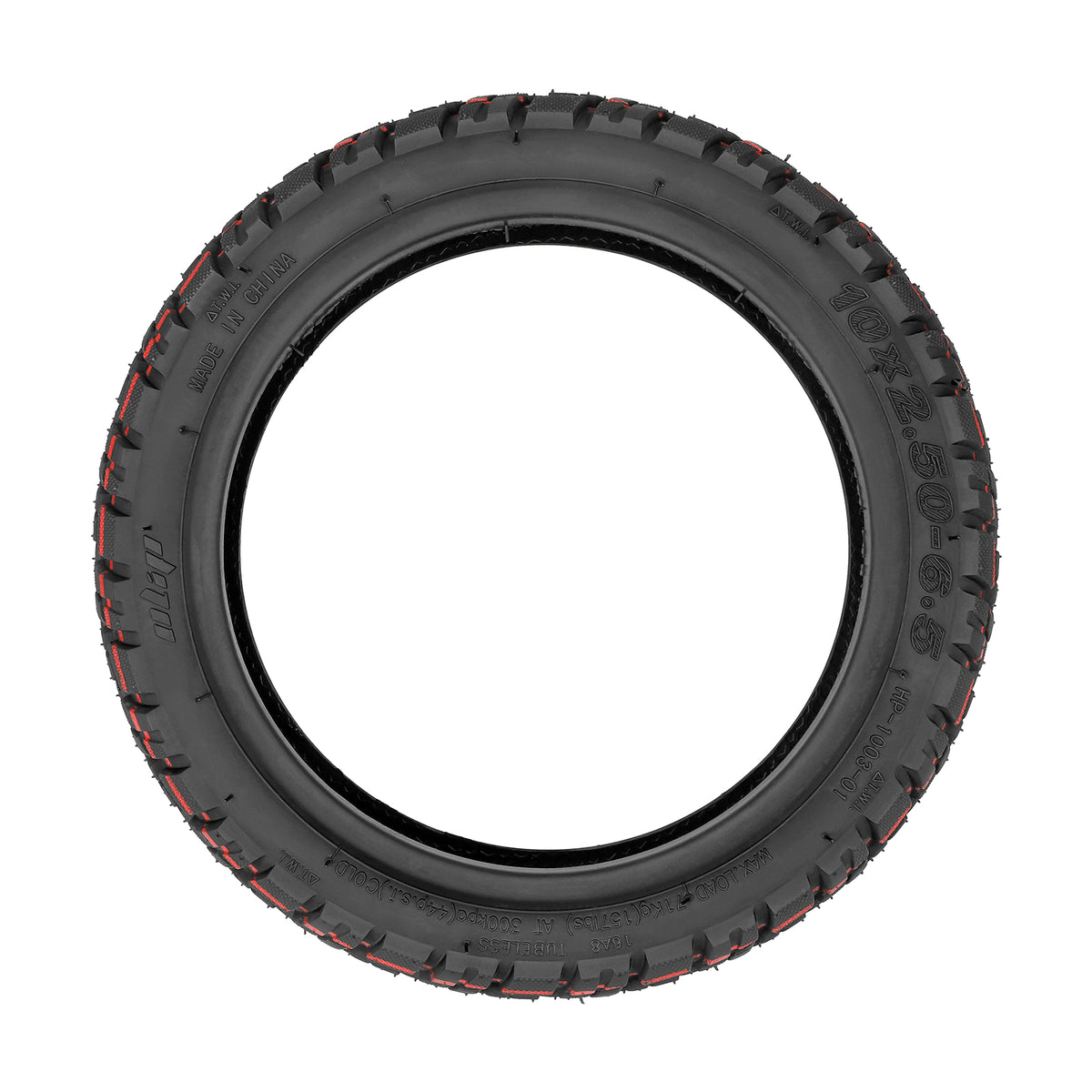 Pneu Tubeless Tout-Terrain 10 Pouces (10x2,50-6,5) Auto-Réparant avec Gel Anti-Crevaison, vue 3