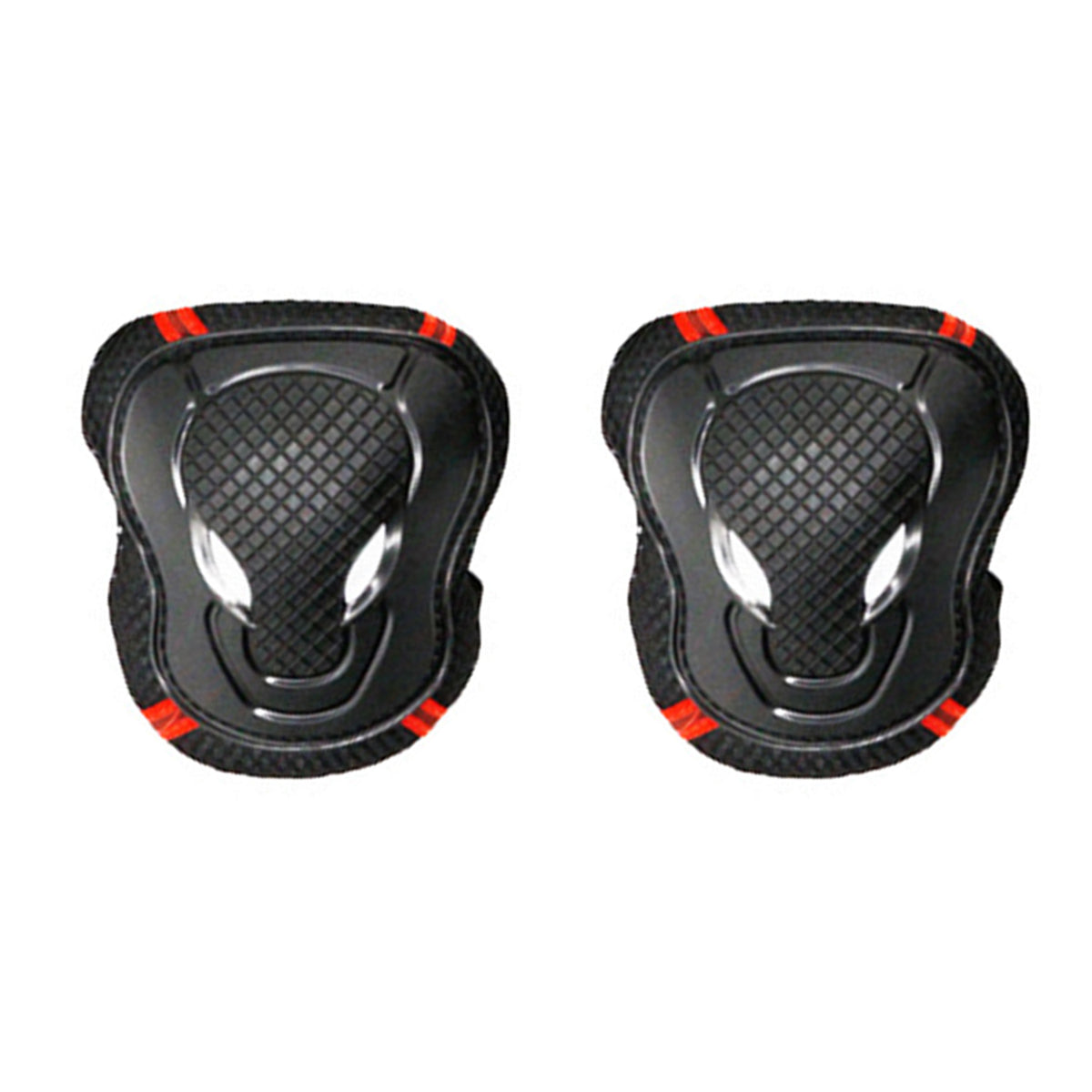 Kit de Protections Genouillères Coudières Protège-Poignets Taille M Noir et Rouge, vue 3