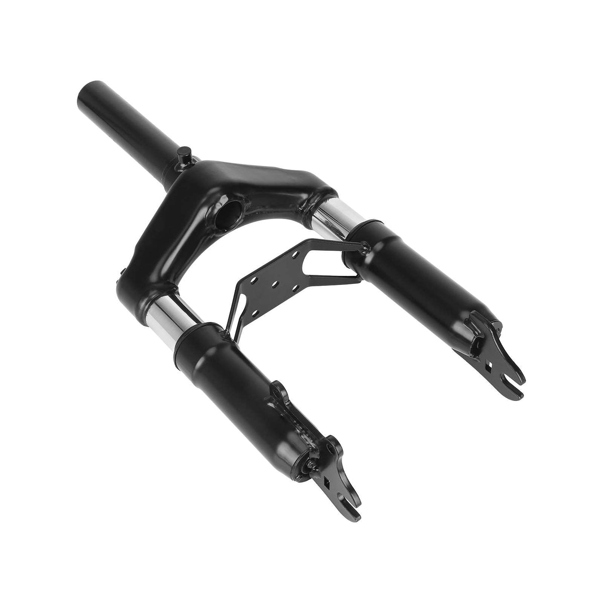 Fourche suspendue avant hydraulique 12 pouces noire vue de face