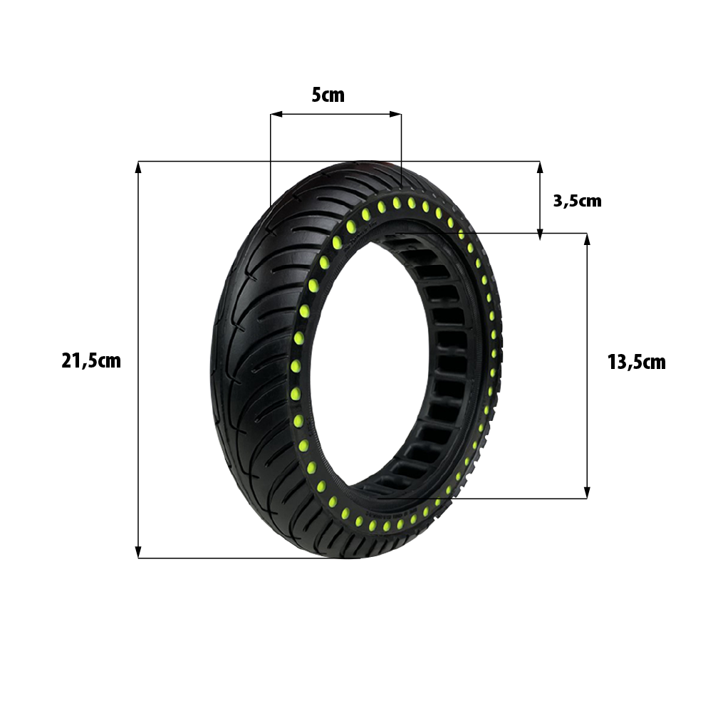 Pneu Plein 8,5x2 Fluo pour Trottinette Électrique