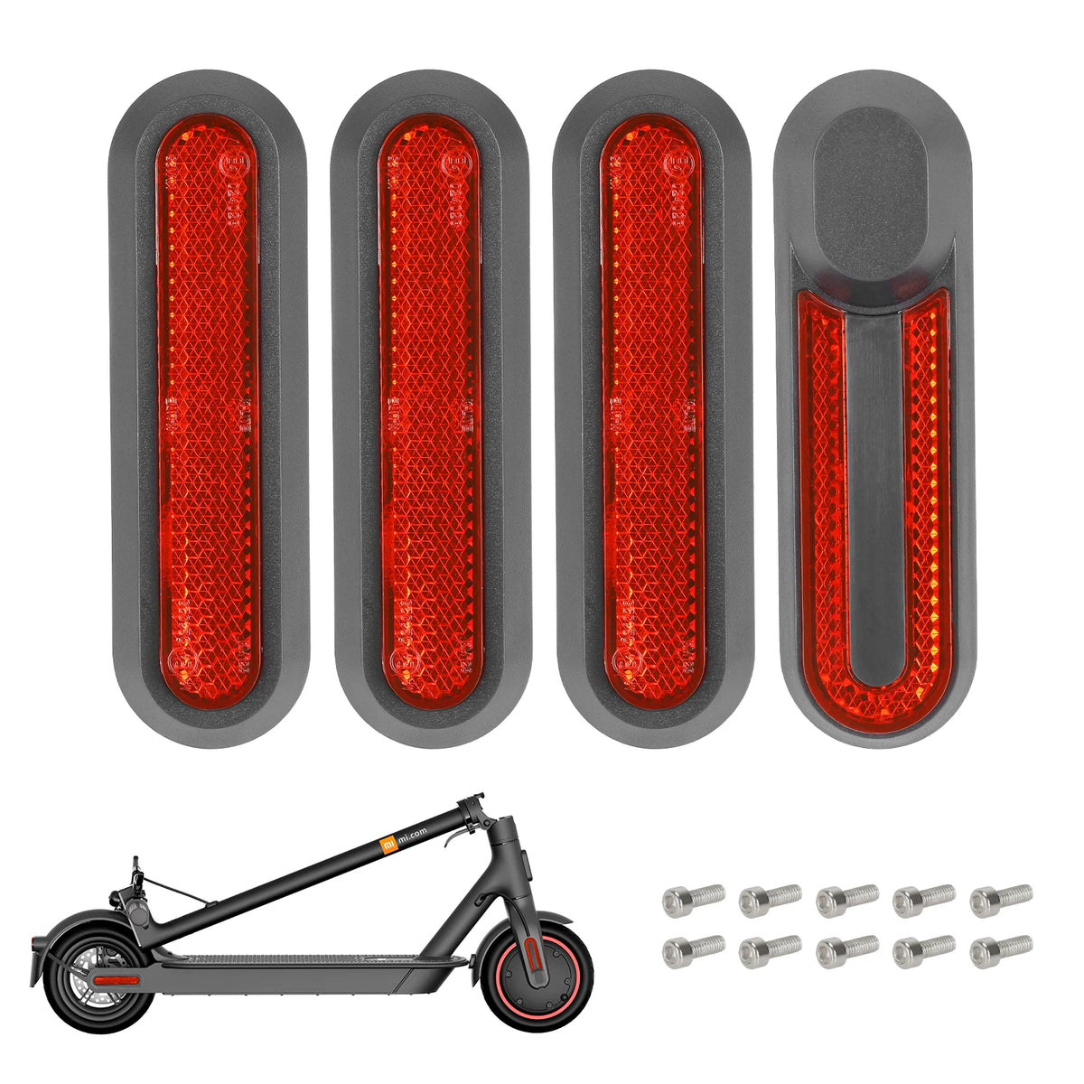Caches Vis d'Axe de Roue Rouge / Gris