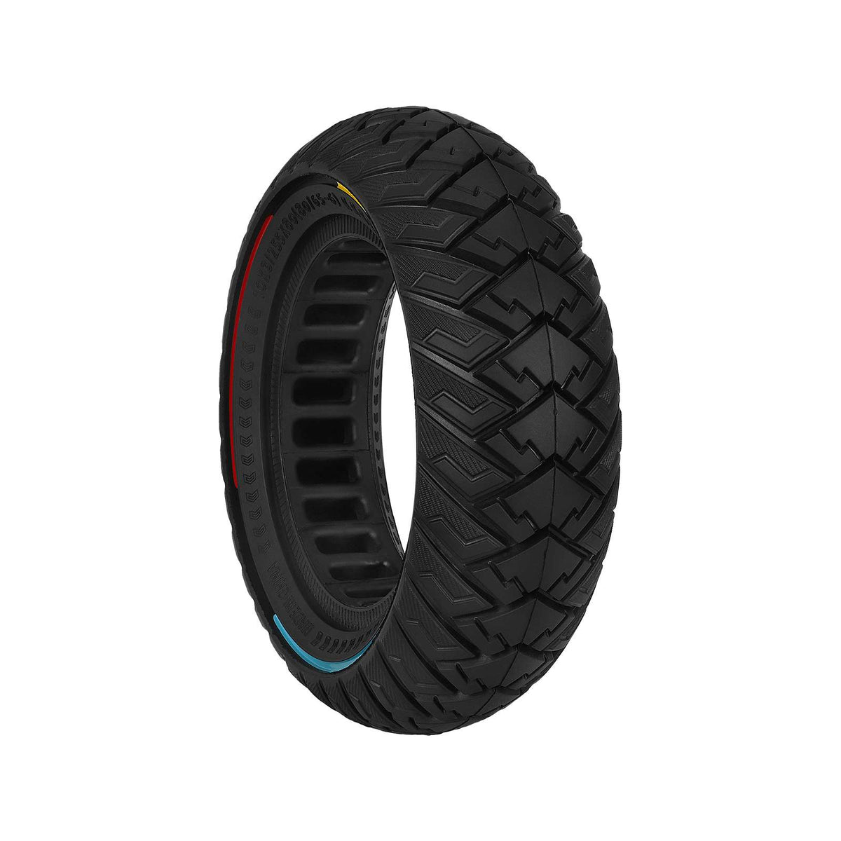 Pneu Plein Tout-Terrain 10 Pouces (10x3 - 80/65-6 - 255x80) avec Cercle 3 Couleurs, vue 5
