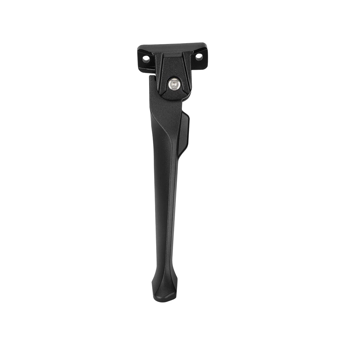 Béquille de trottinette électrique noire sur fond blanc