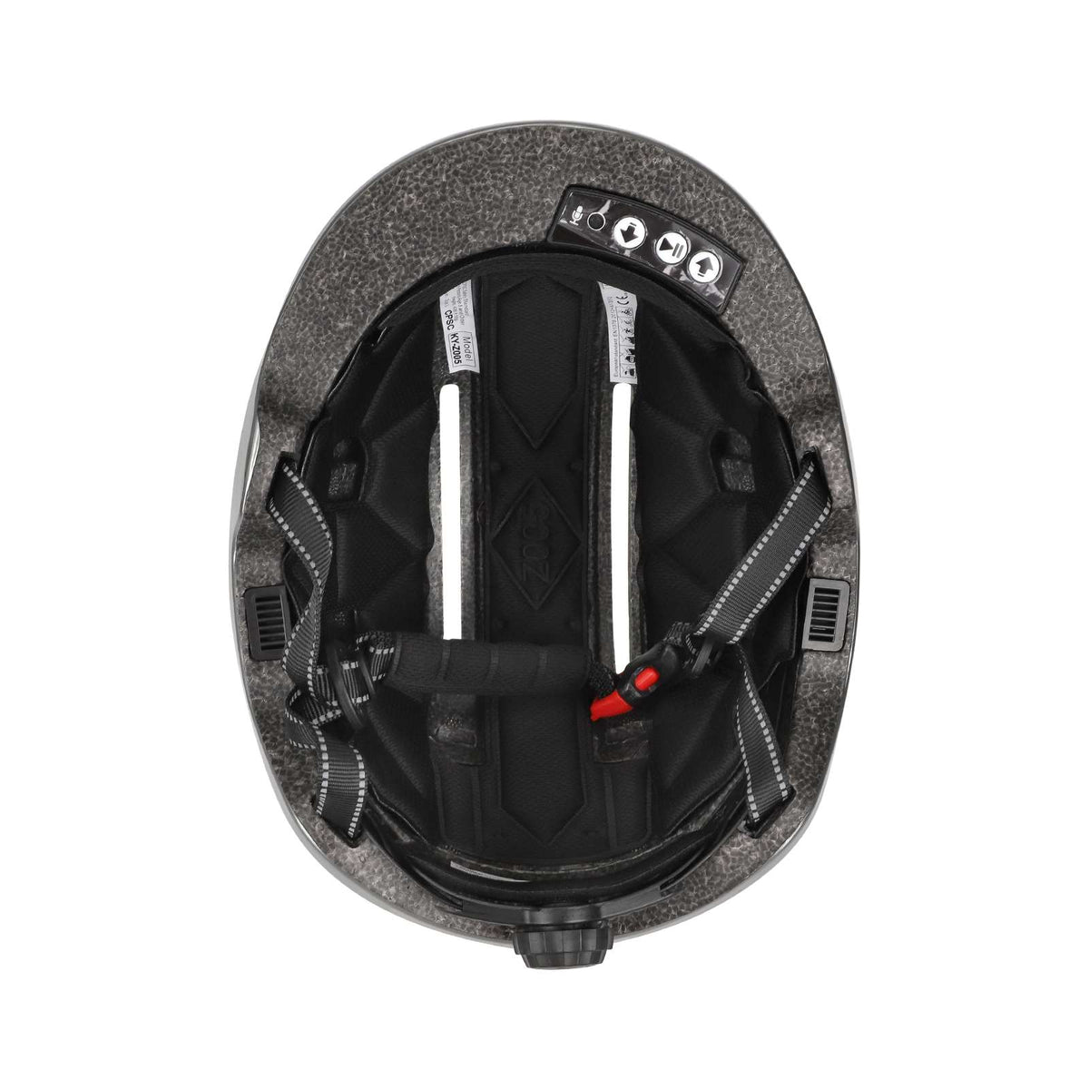 Casque Connecté Intelligent Gris avec Éclairage et Clignotants LED, vue 6