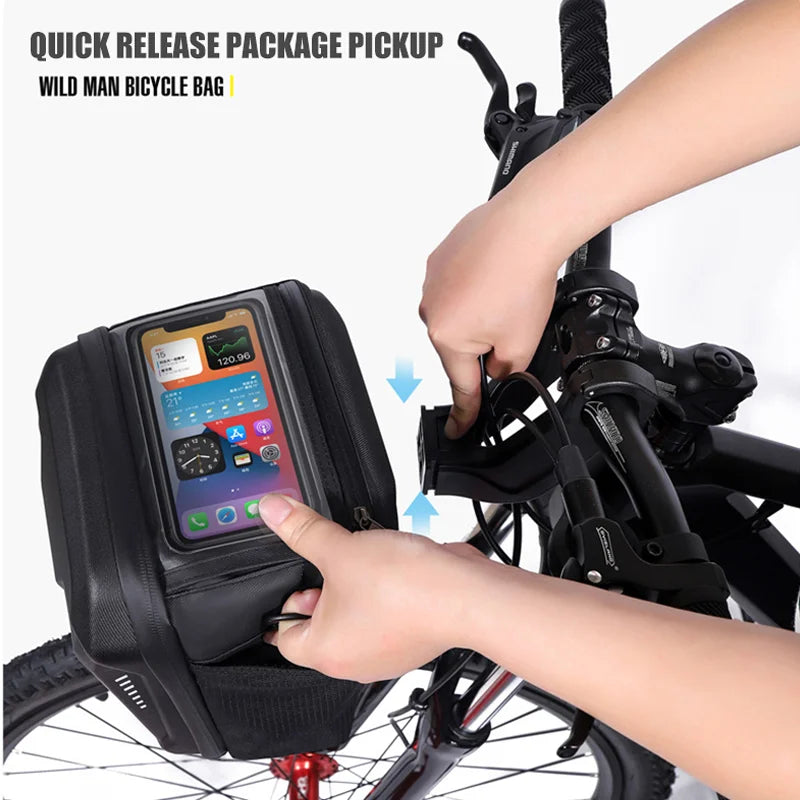 Sacoche Guidon Rigide 3L Support Téléphone Tactile, vue 4