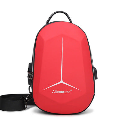 Sacoche Toile Anti-Vol avec Antivol à Code et Port USB Rouge