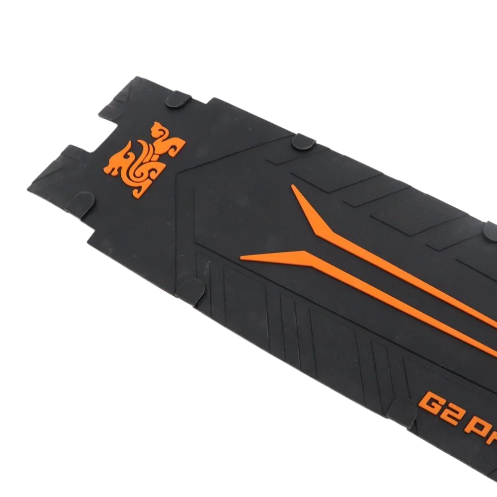 Grip de Deck en Silicone Antidérapant Noir et Orange, vue 4