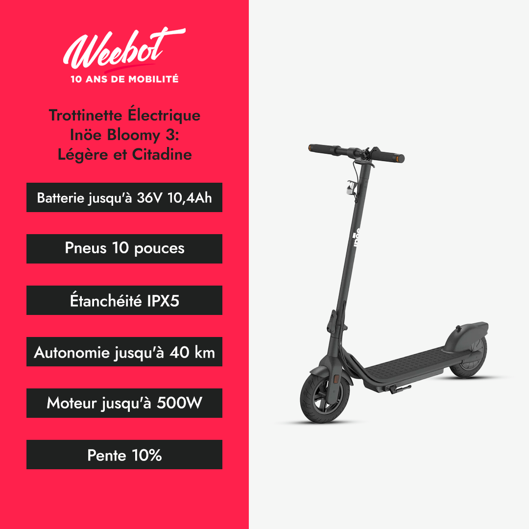 Trottinette Électrique Inöe Bloomy 3 descriptif