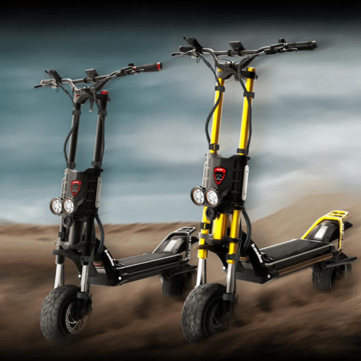 Trottinette Électrique Wolf Warrior King GTR MAX Kaabo, coloris or et noir - Weebot