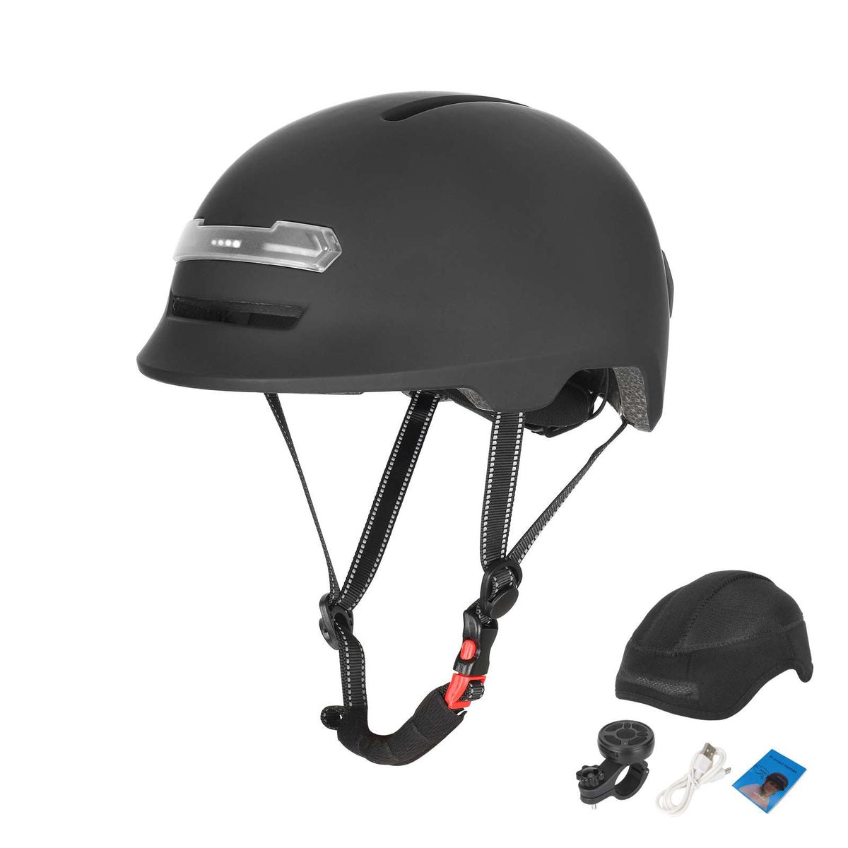 Casque Connecté Intelligent avec Éclairage et Clignotants Intégrés, vue 4