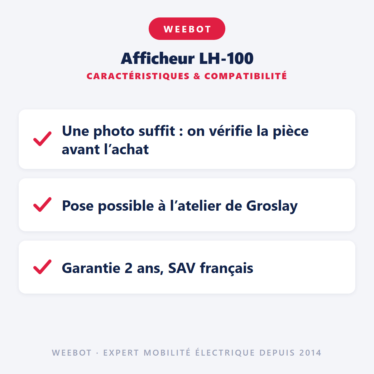 Afficheur LH-100 Pour Trottinette Électrique - Weebot