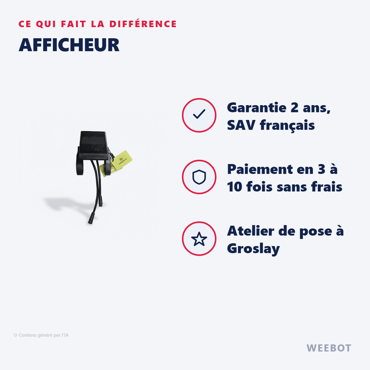 Afficheur pour Trottinette Électrique Langfeite Coupé - Weebot