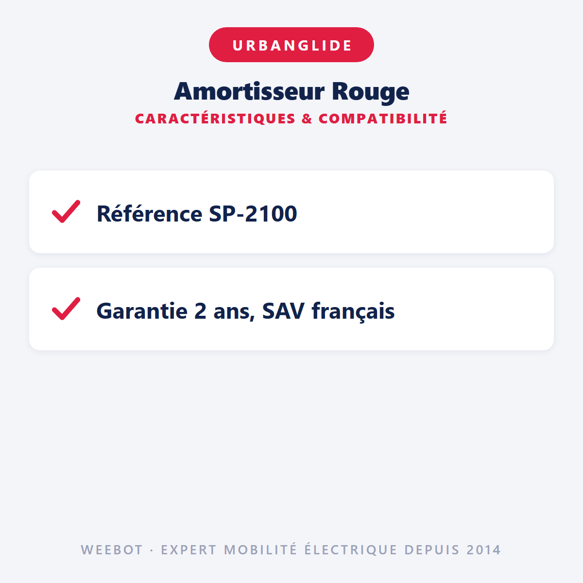 Amortisseur Rouge : caractéristiques et compatibilité