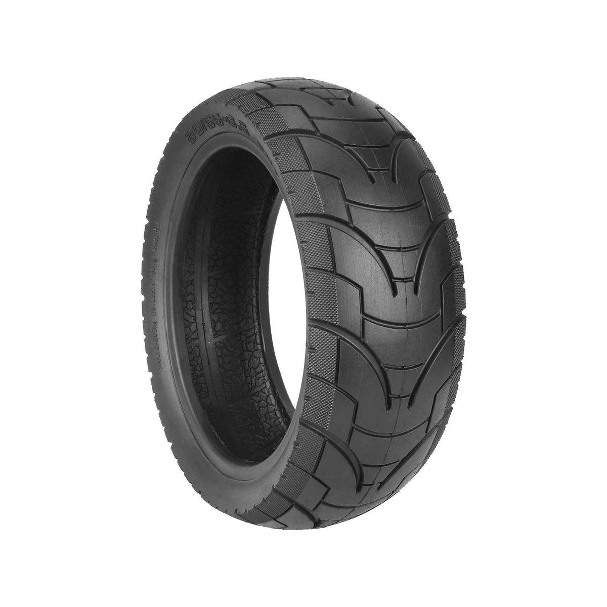 Pneu tubeless route 10 pouces noir 80/55-6,5 pour trottinette électrique vu de trois-quarts