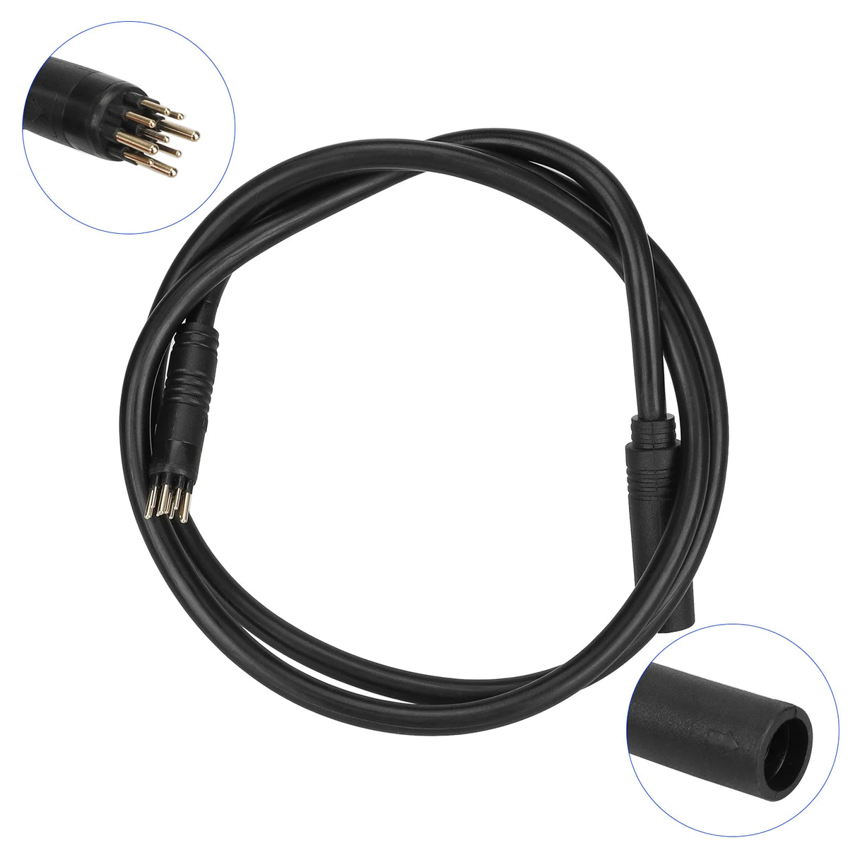 Câble moteur rallonge noir 9 broches avec connecteur étanche mâle à femelle