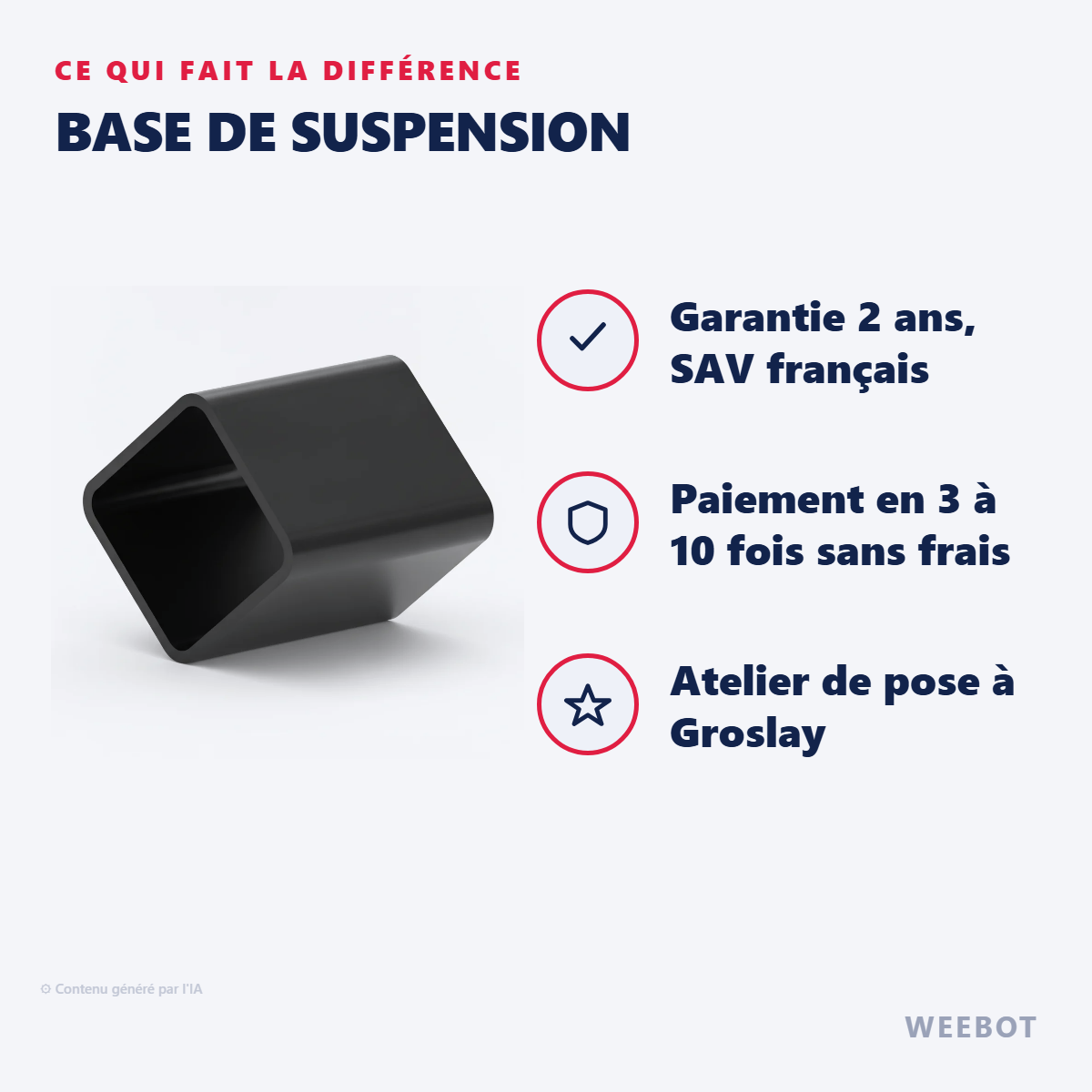 Base de Suspension : les points forts
