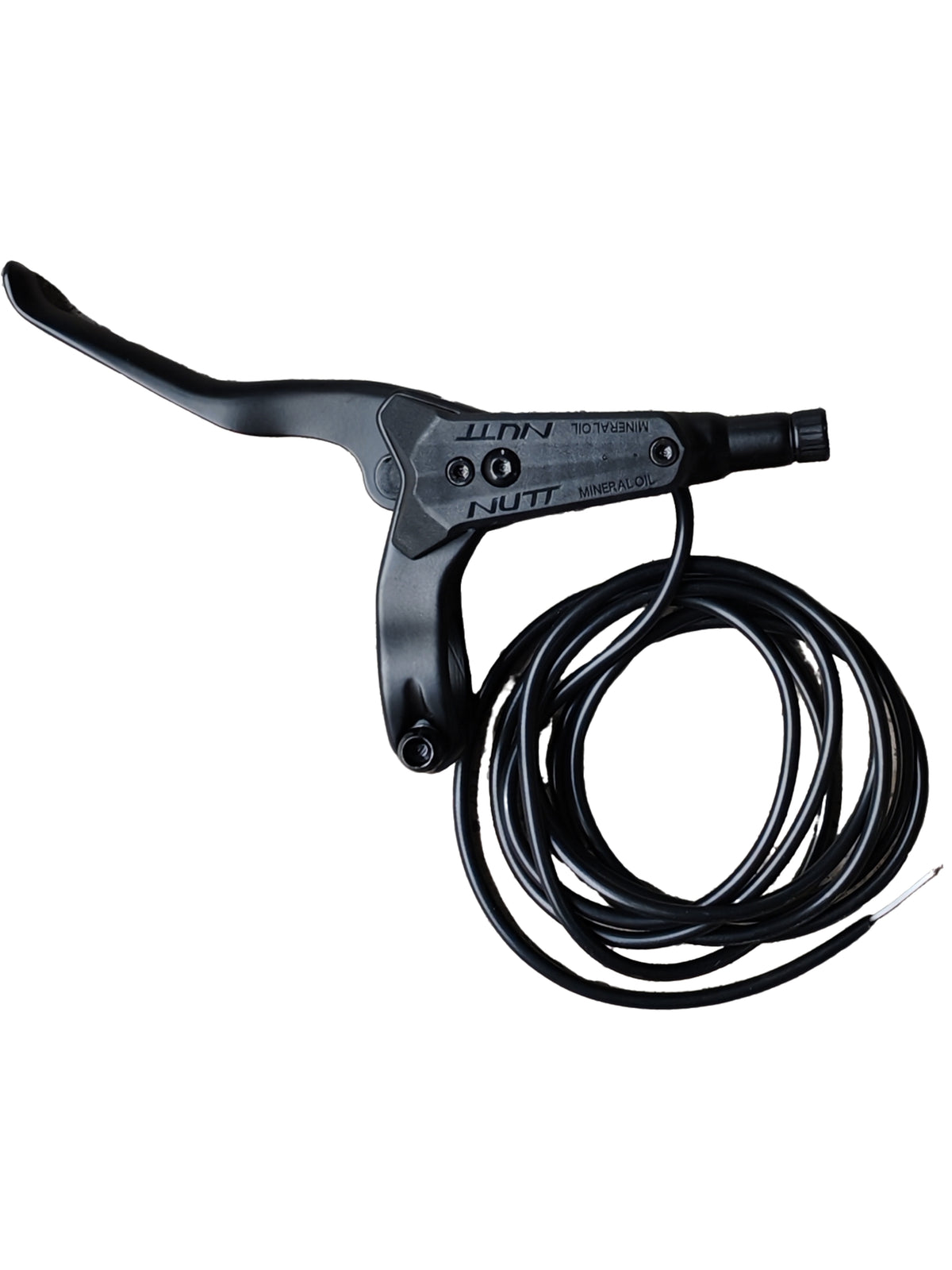 Poignée de frein hydraulique Nutt gauche noire avec son câble de coupure.