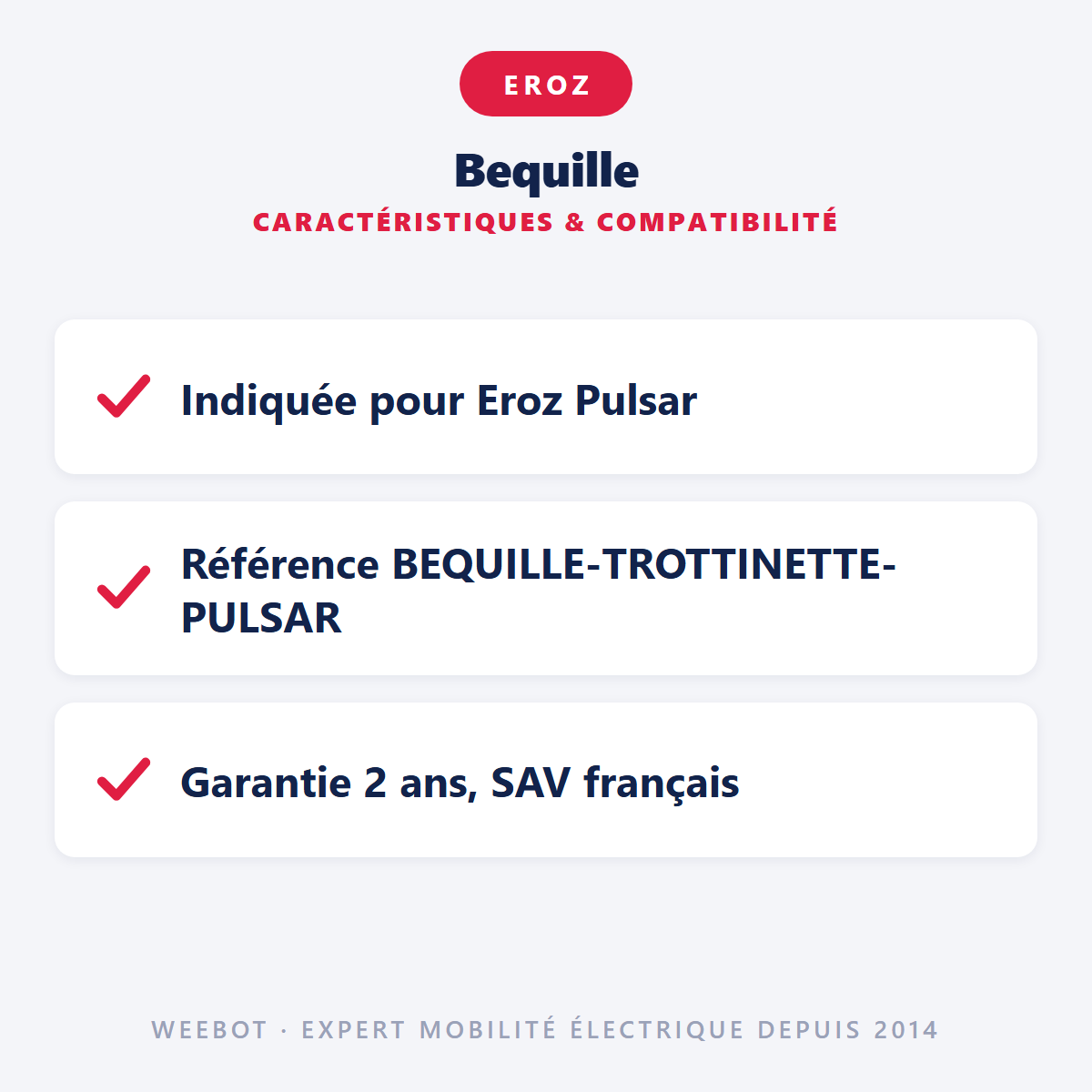 Bequille : caractéristiques et compatibilité