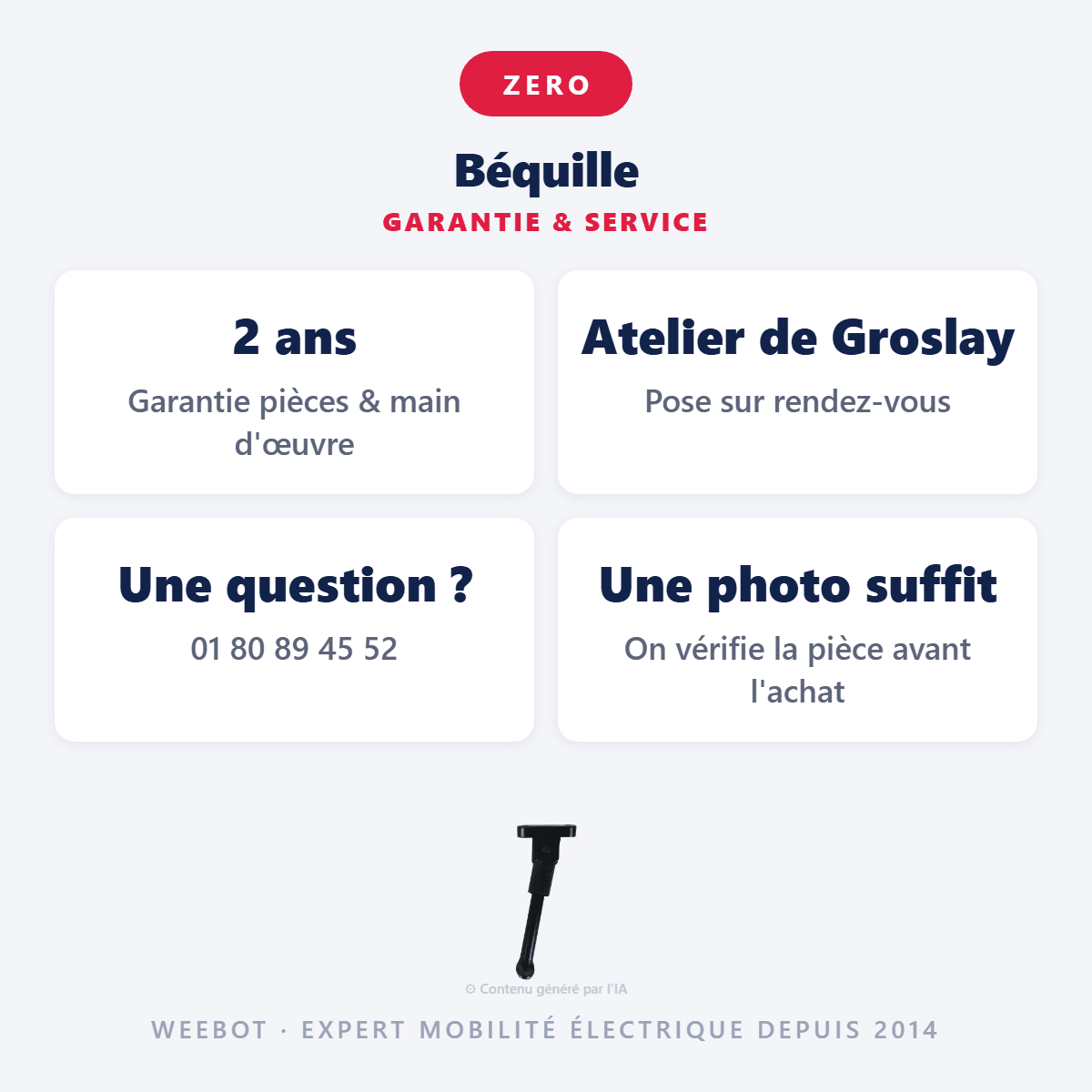 Béquille pour Trottinette Électrique Z8 - Weebot
