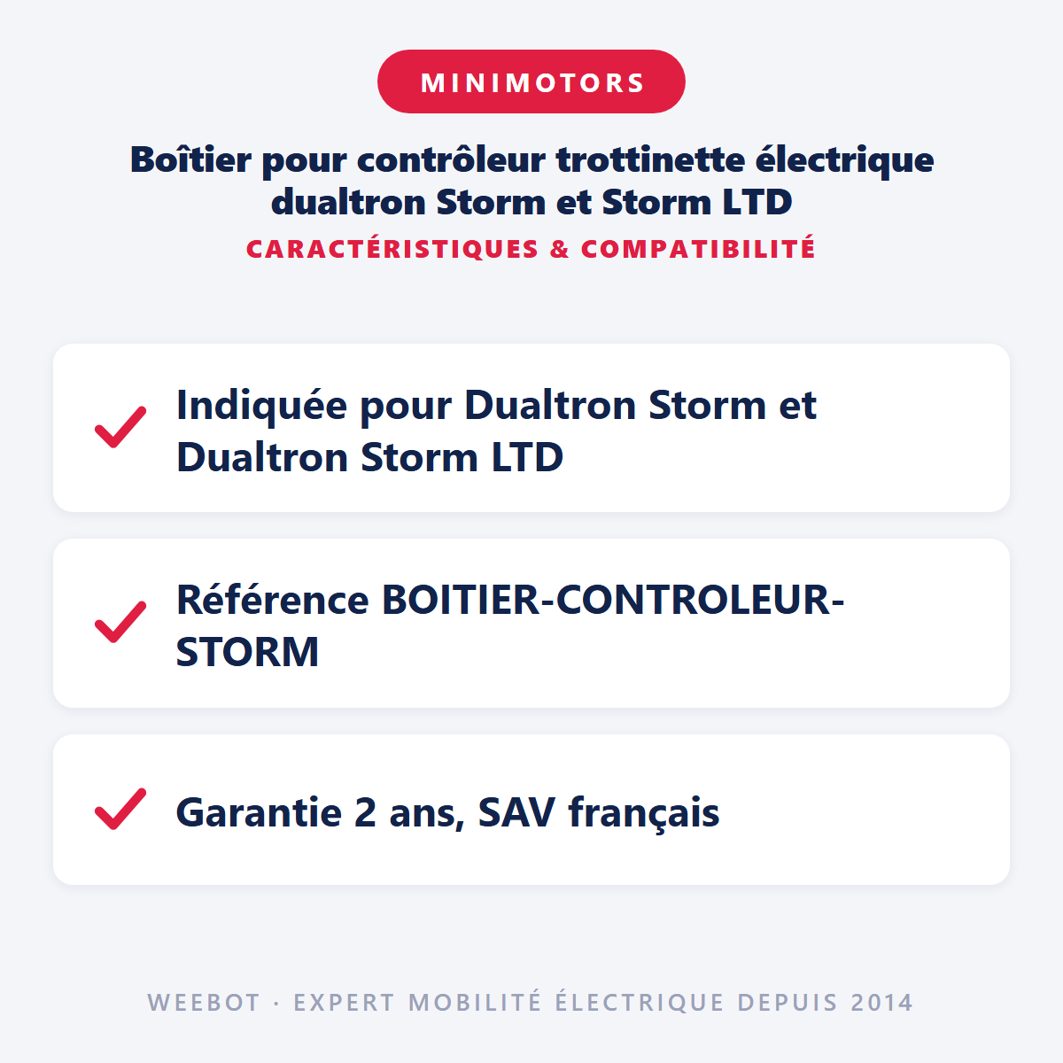 Boîtier pour contrôleur trottinette électrique dualtron Storm et Storm LTD : caractéristiques et compatibilité