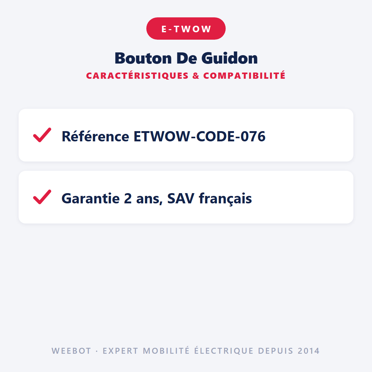 Bouton De Guidon pour Trottinette Electrique - Weebot