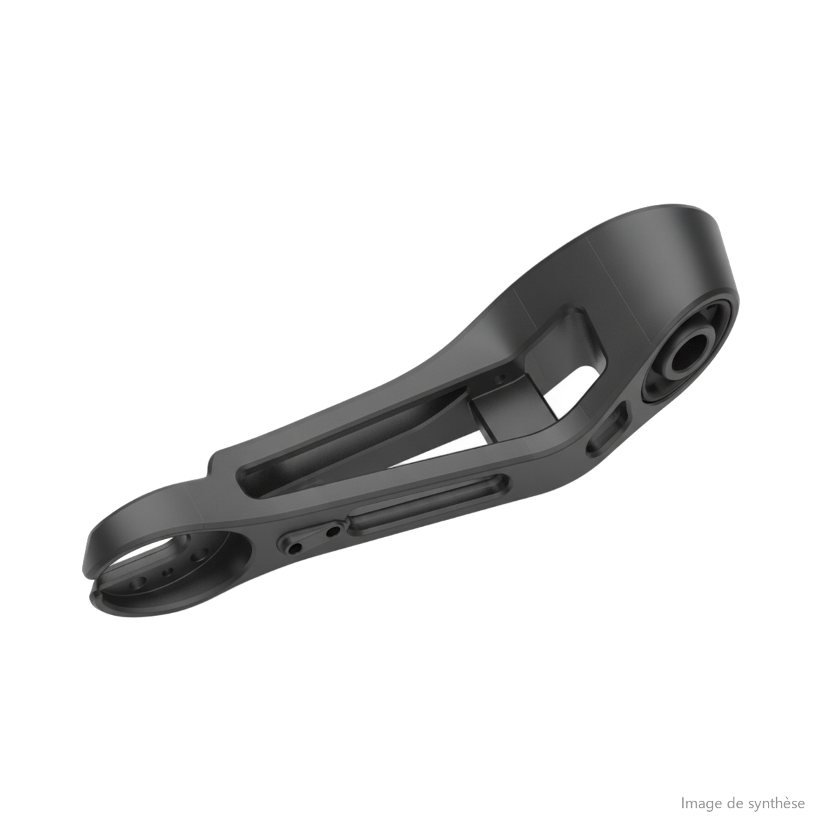 Schéma en perspective du bras de suspension avant gauche pour trottinette électrique Rovoron S7