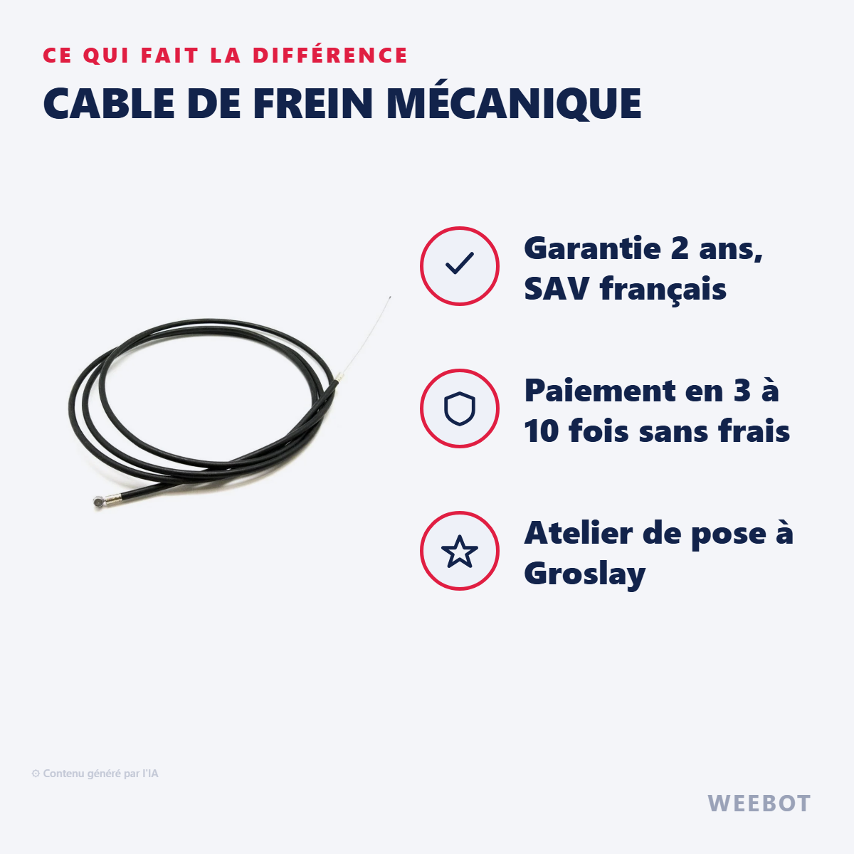 Cable de Frein Mécanique : les points forts