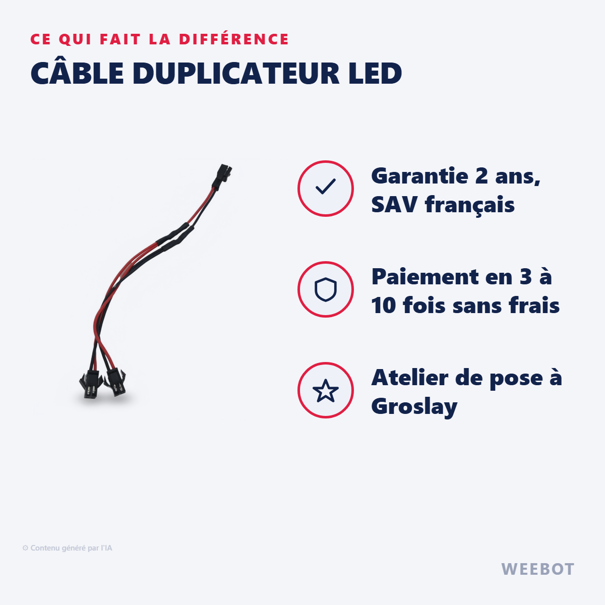 Câble Duplicateur LED : les points forts