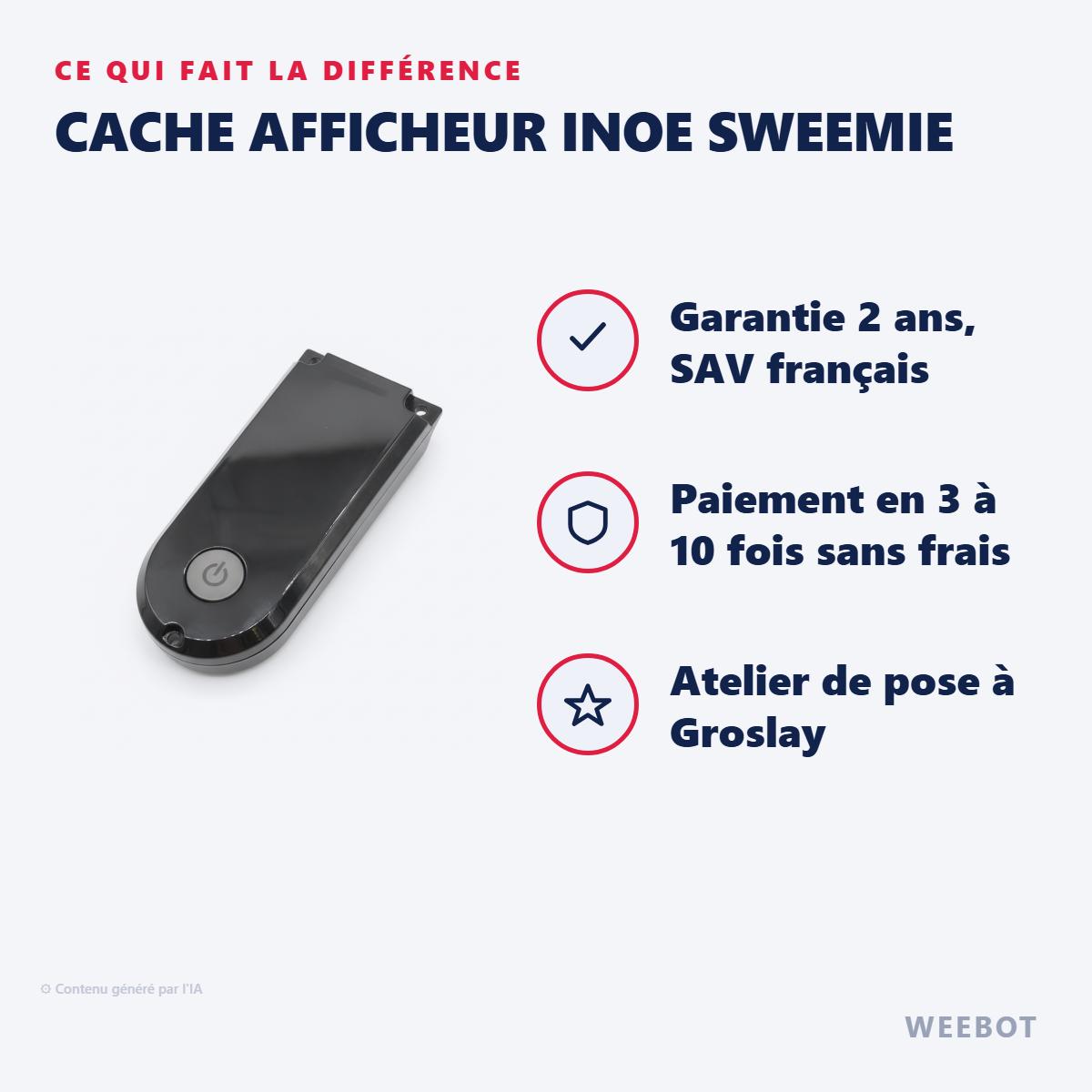 Cache Afficheur Inoe Sweemie : les points forts