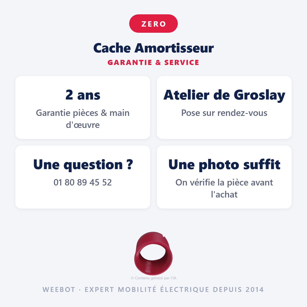 Cache Amortisseur pour Trottinette Électrique Z8, Z9 et Z10 - Weebot