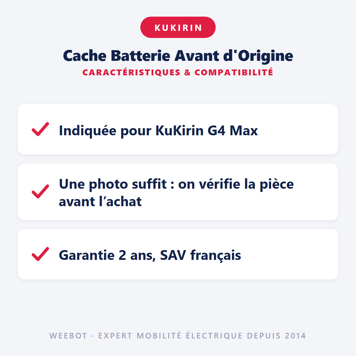 Cache Batterie Avant d'Origine : caractéristiques et compatibilité