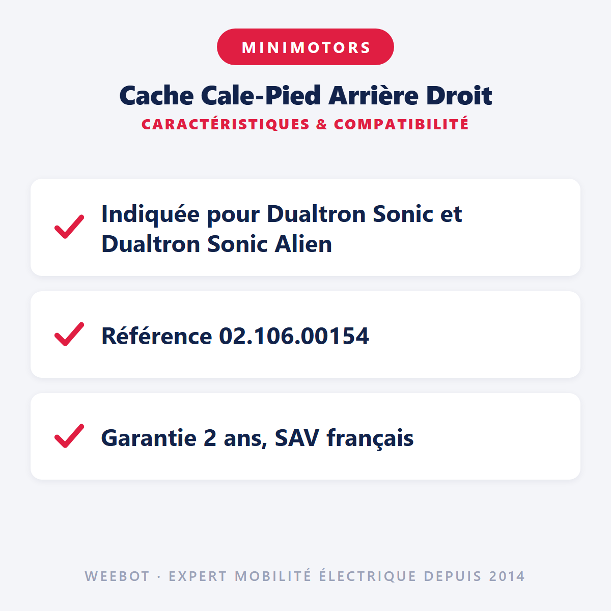 Cache Cale-Pied Arrière Droit : caractéristiques et compatibilité