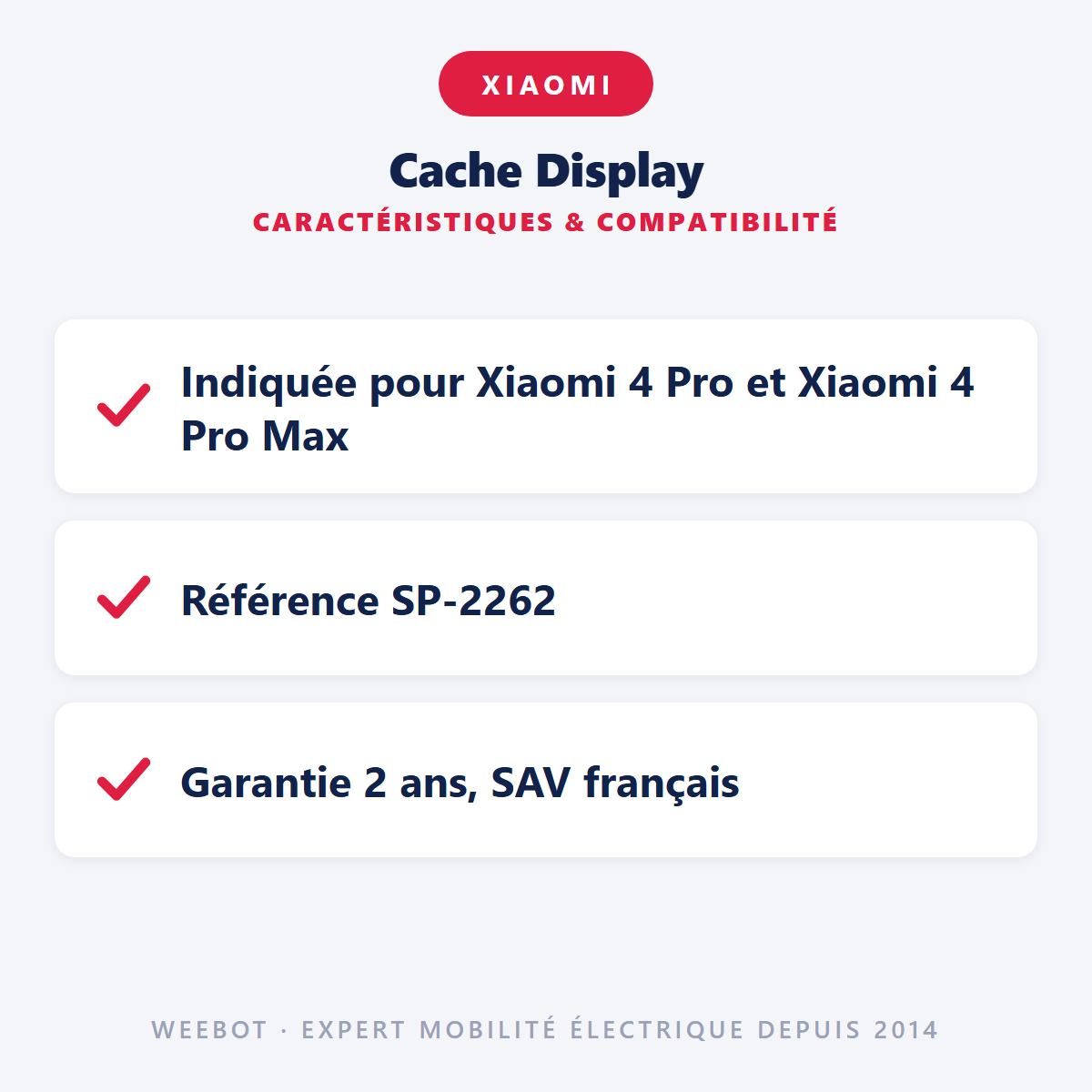 Cache Display : caractéristiques et compatibilité