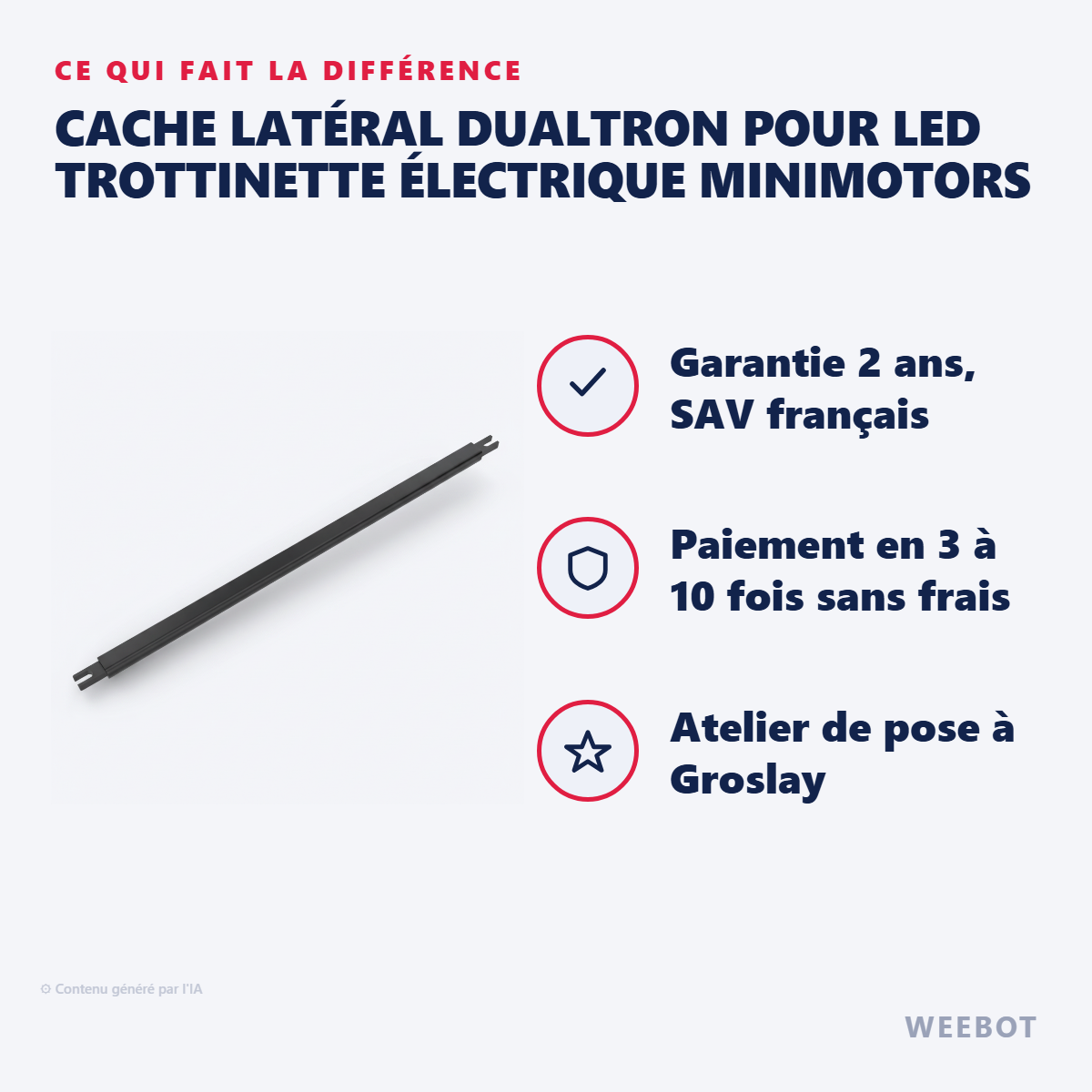 Cache Latéral Dualtron pour Led Trottinette Électrique Minimotors : les points forts