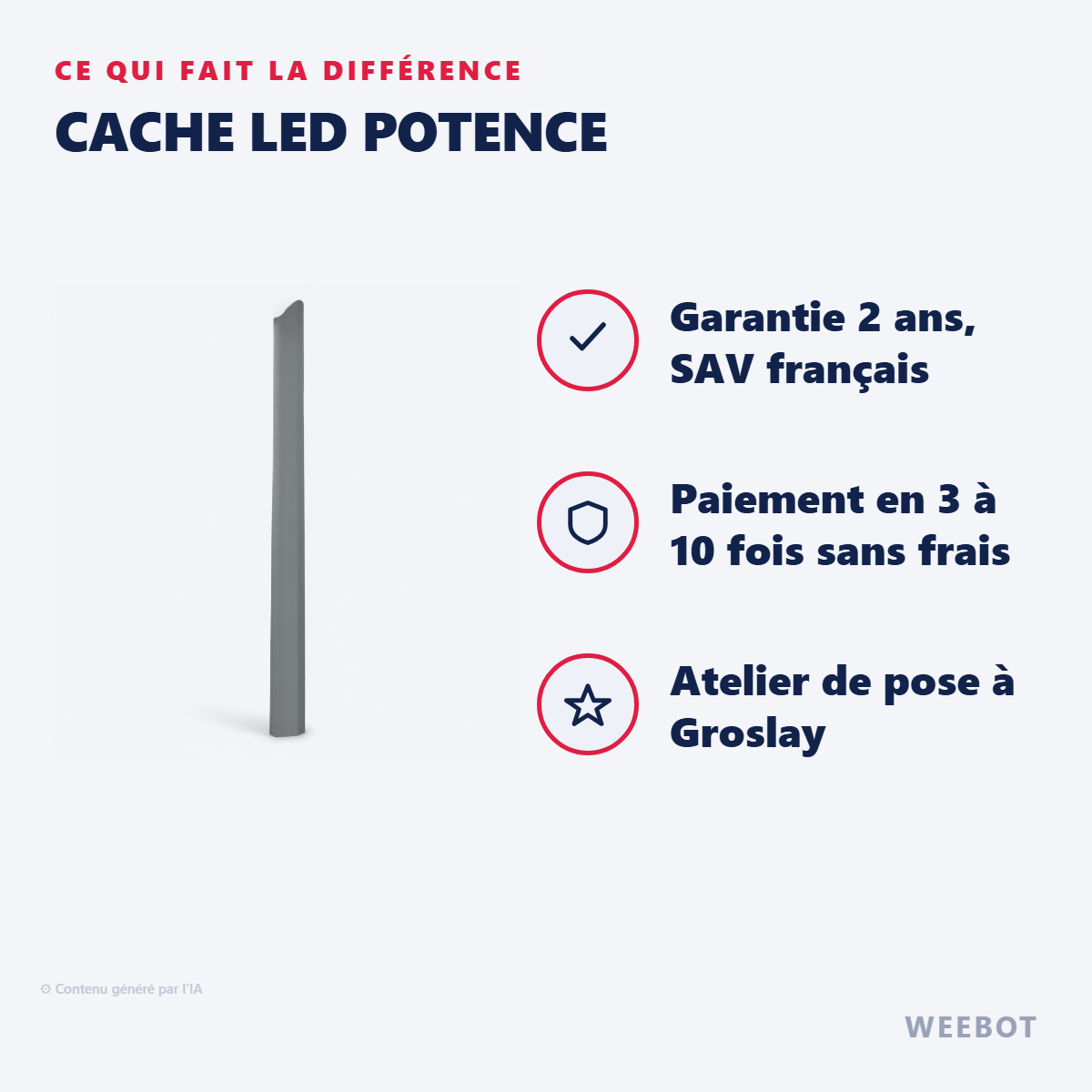 Cache LED Potence : les points forts