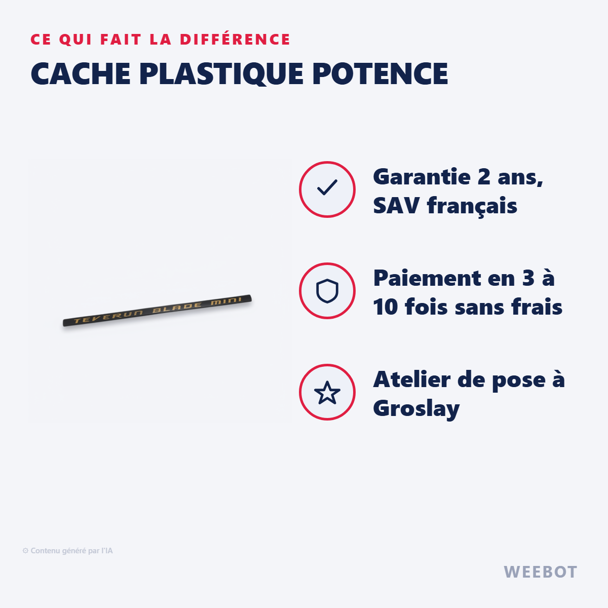 Cache Plastique Potence : les points forts