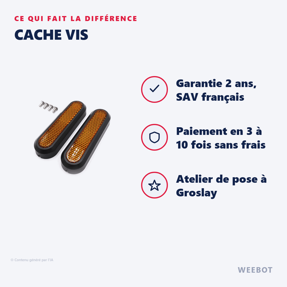 Cache Vis pour Trottinette Électrique Xiaomi Mi4 Lite 1st Generation - Weebot
