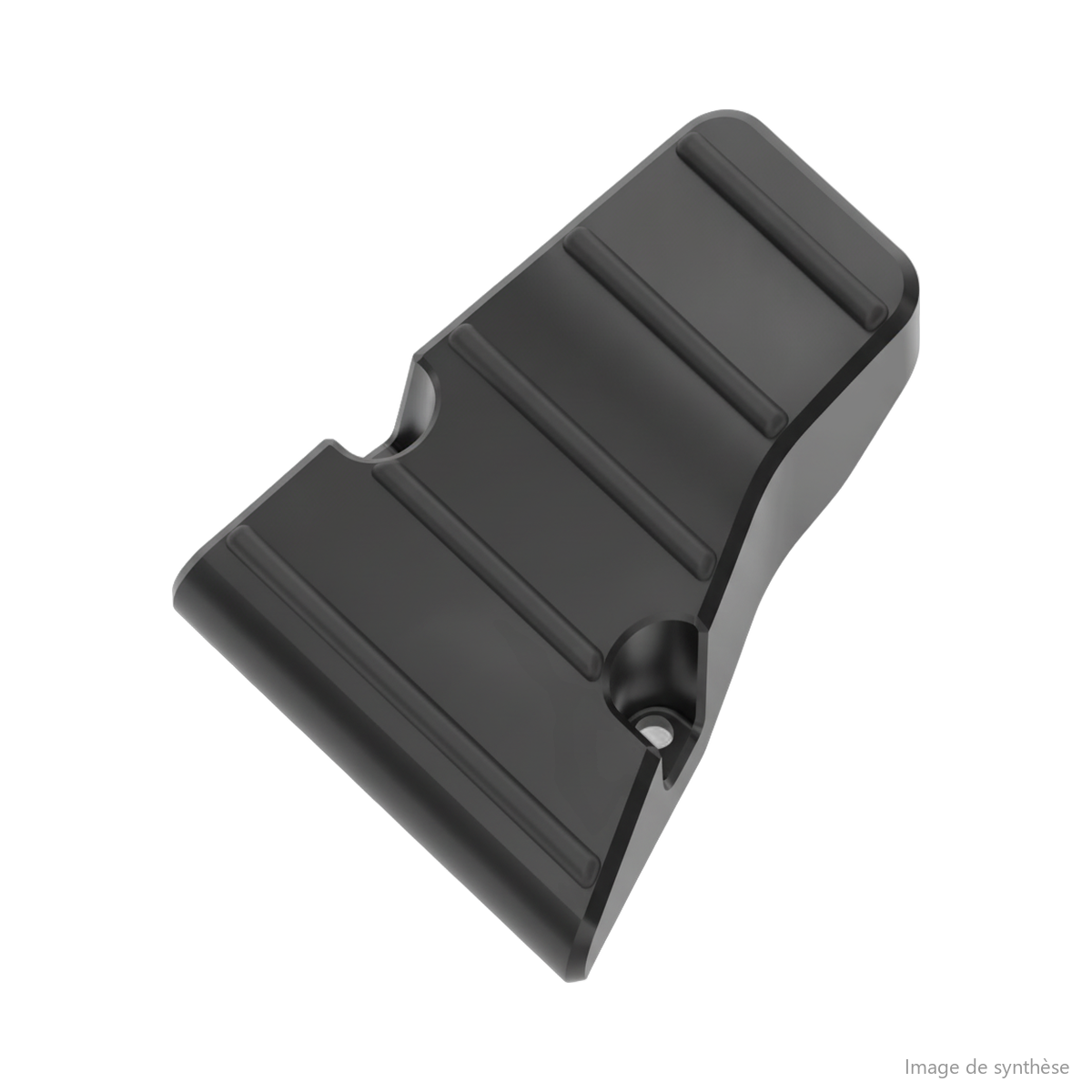 Schéma technique du cale-pied gauche pour trottinette électrique Dualtron X vu en perspective