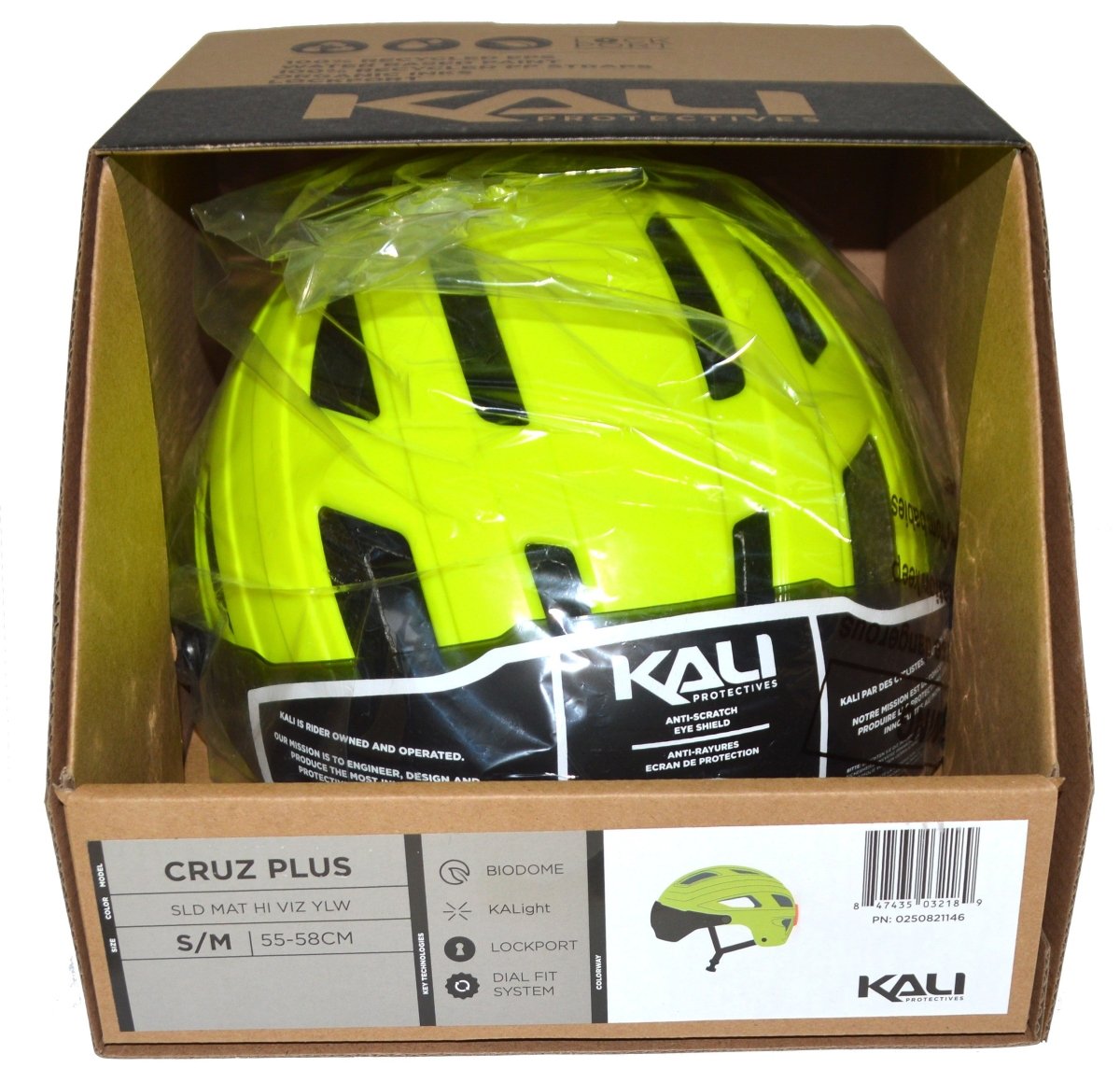 Casque Vélo avec Visière Kali CRUZ PLUS Jaune Fluo - Weebot