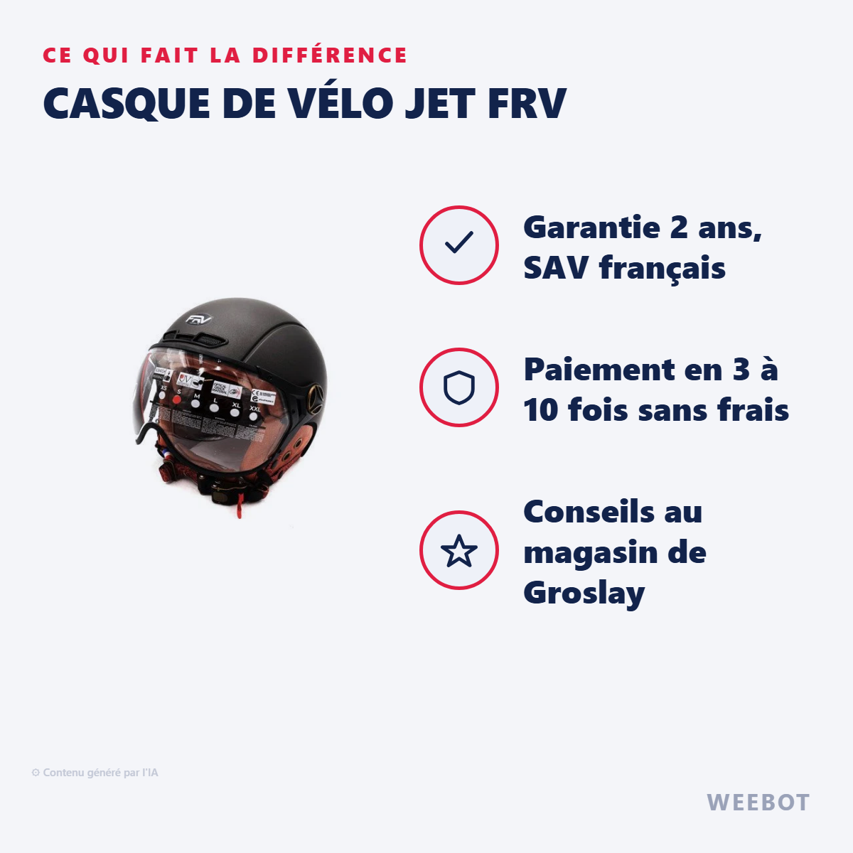 Casque de Vélo JET FRV : les points forts