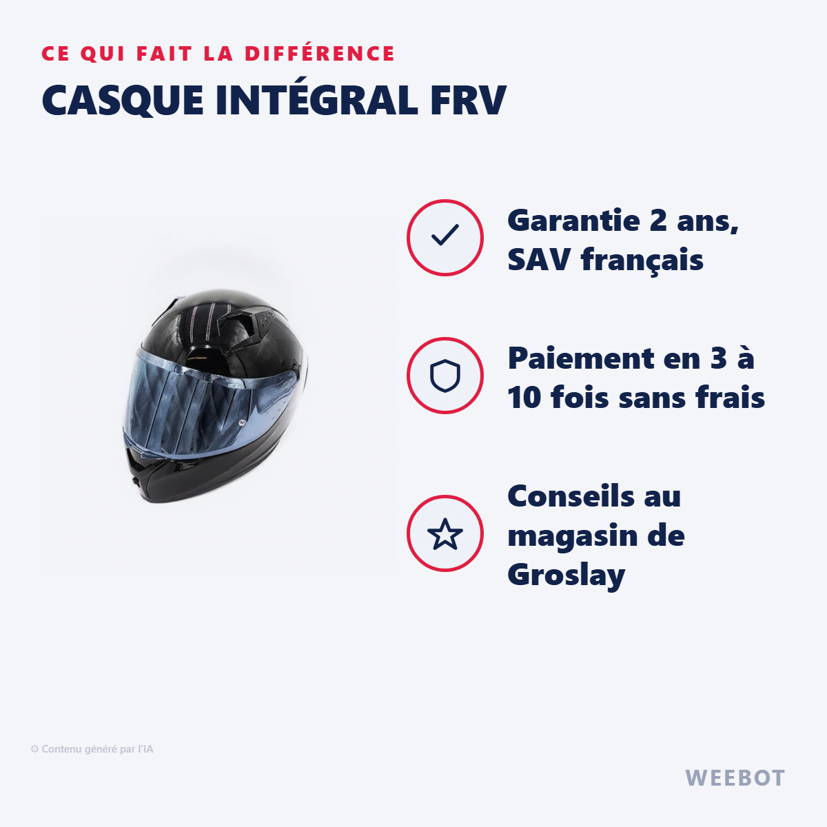 Casque Intégral FRV : les points forts