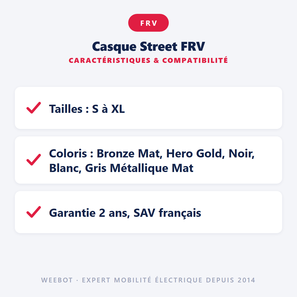 Casque Street FRV : caractéristiques et compatibilité