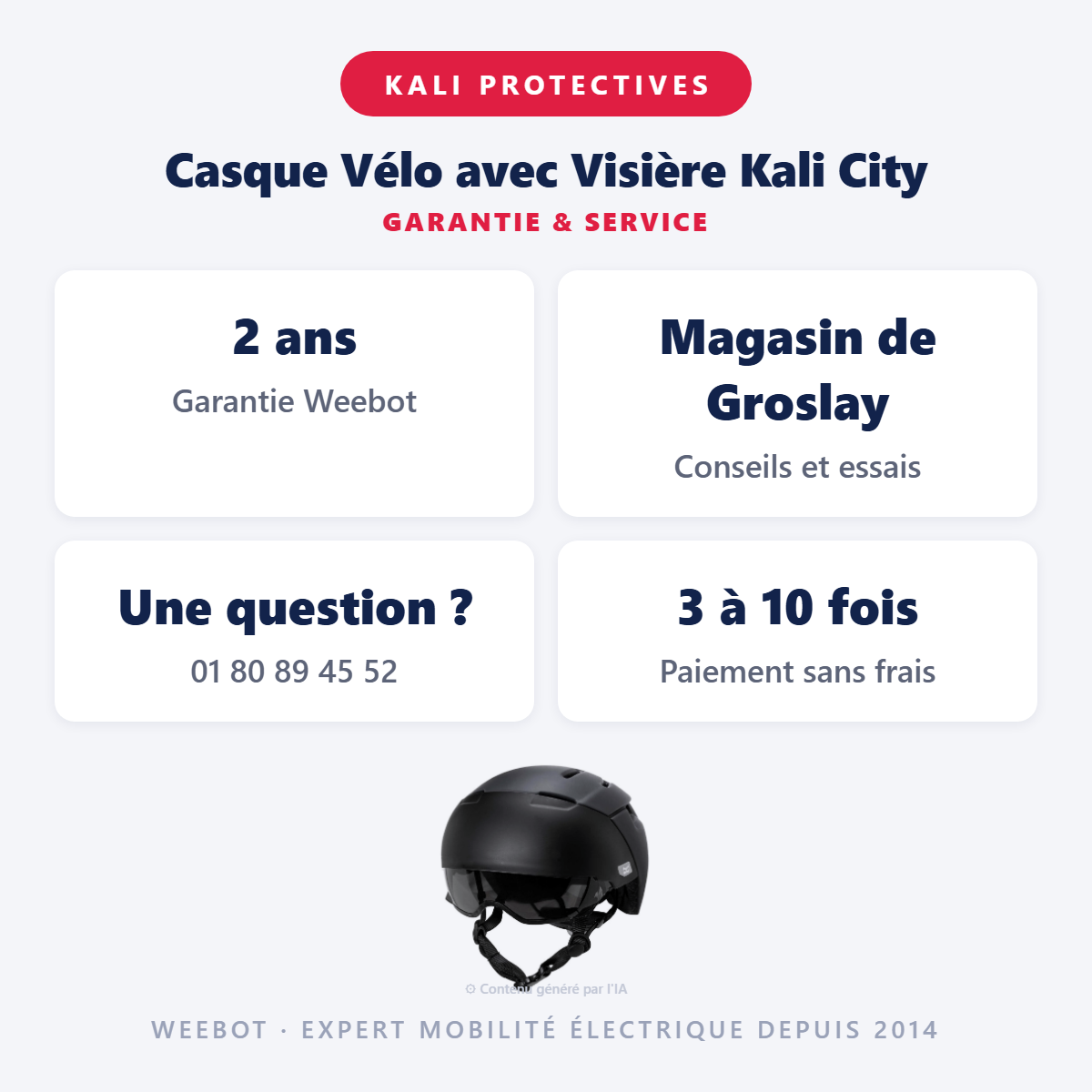 Casque Vélo avec Visière Kali City : garantie 2 ans et service après-vente