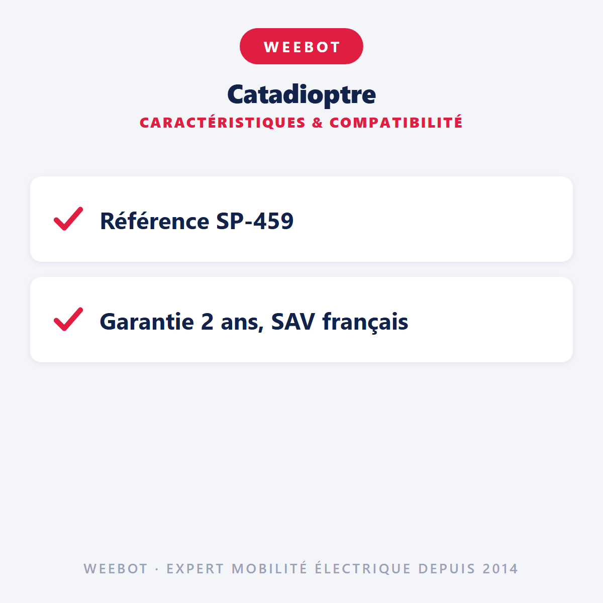 Catadioptre Pour Trottinette Électrique - Weebot
