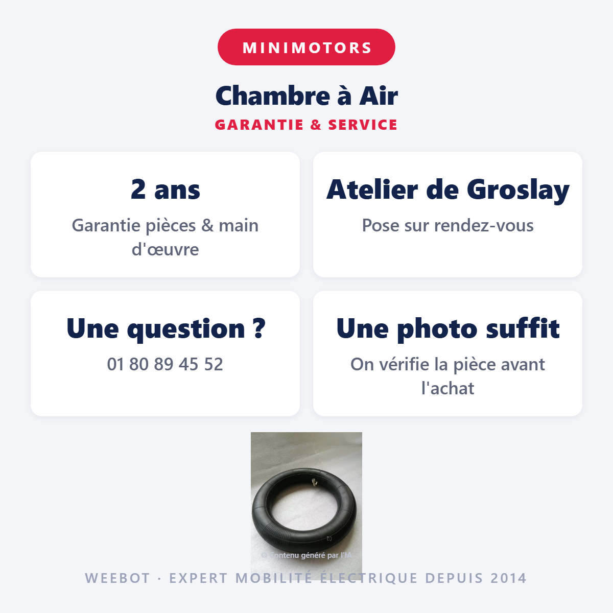 Chambre à Air : garantie 2 ans et service après-vente