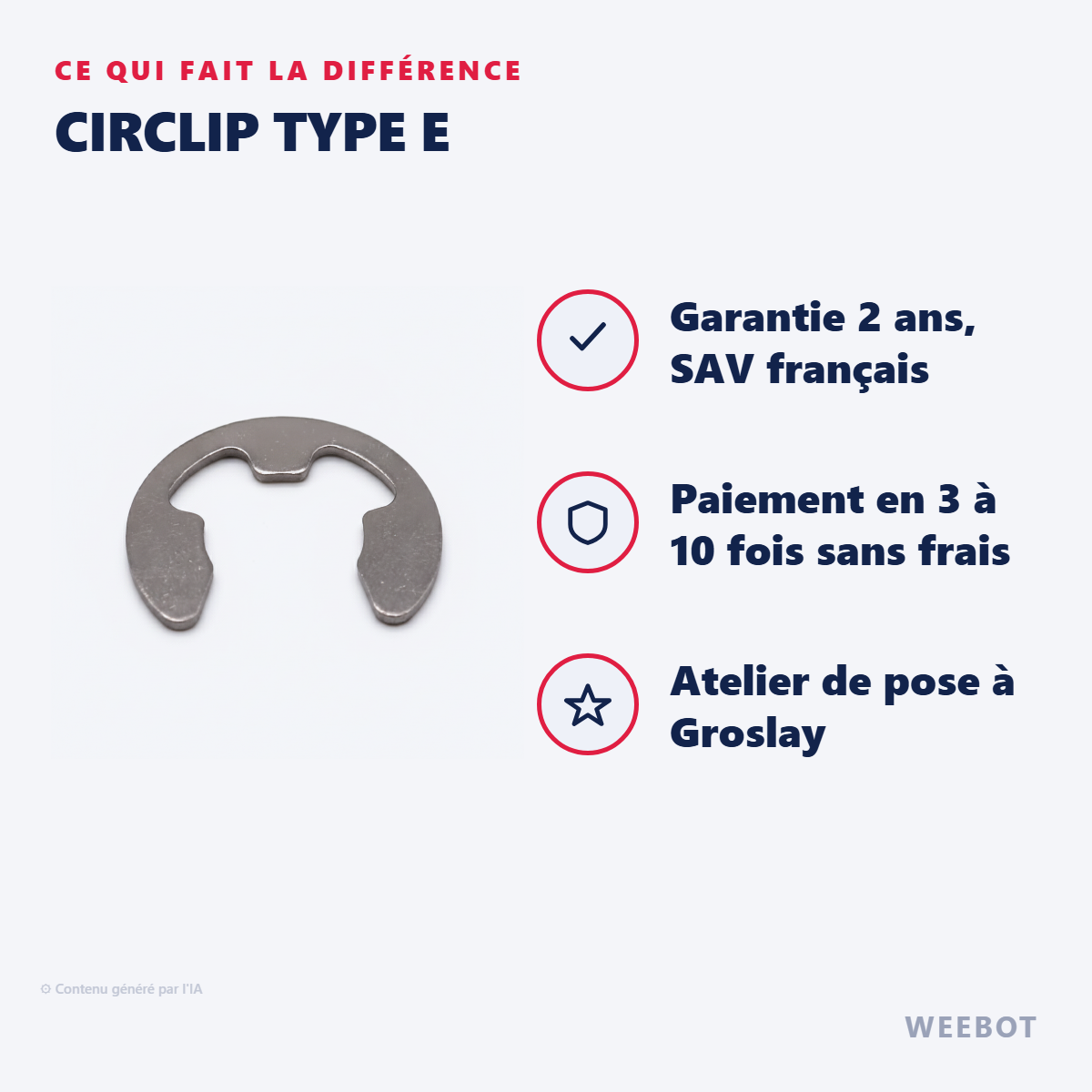 Circlip Type E : les points forts