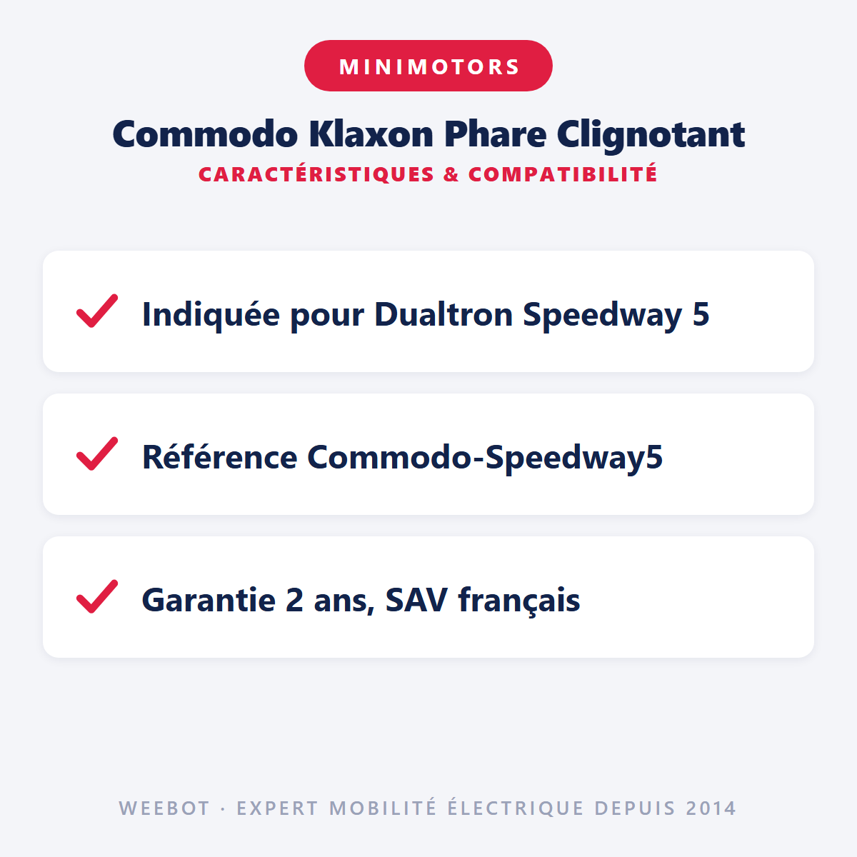 Commodo Klaxon Phare Clignotant : caractéristiques et compatibilité