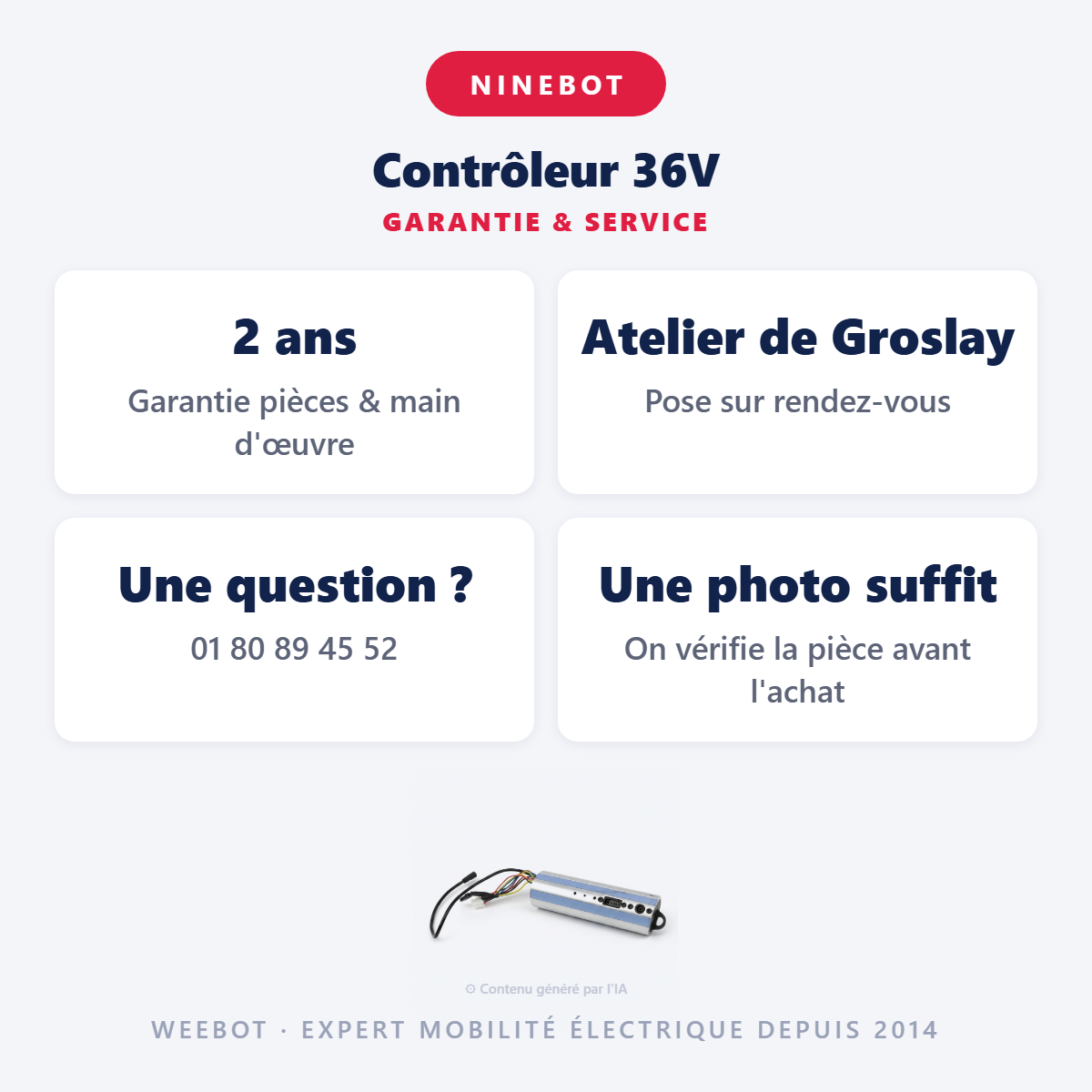 Contrôleur 36V : garantie 2 ans et service après-vente