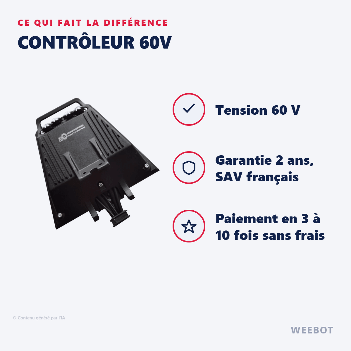Contrôleur 60V pour Trottinette Électrique Dualtron Spider Max - Minimotors - Weebot