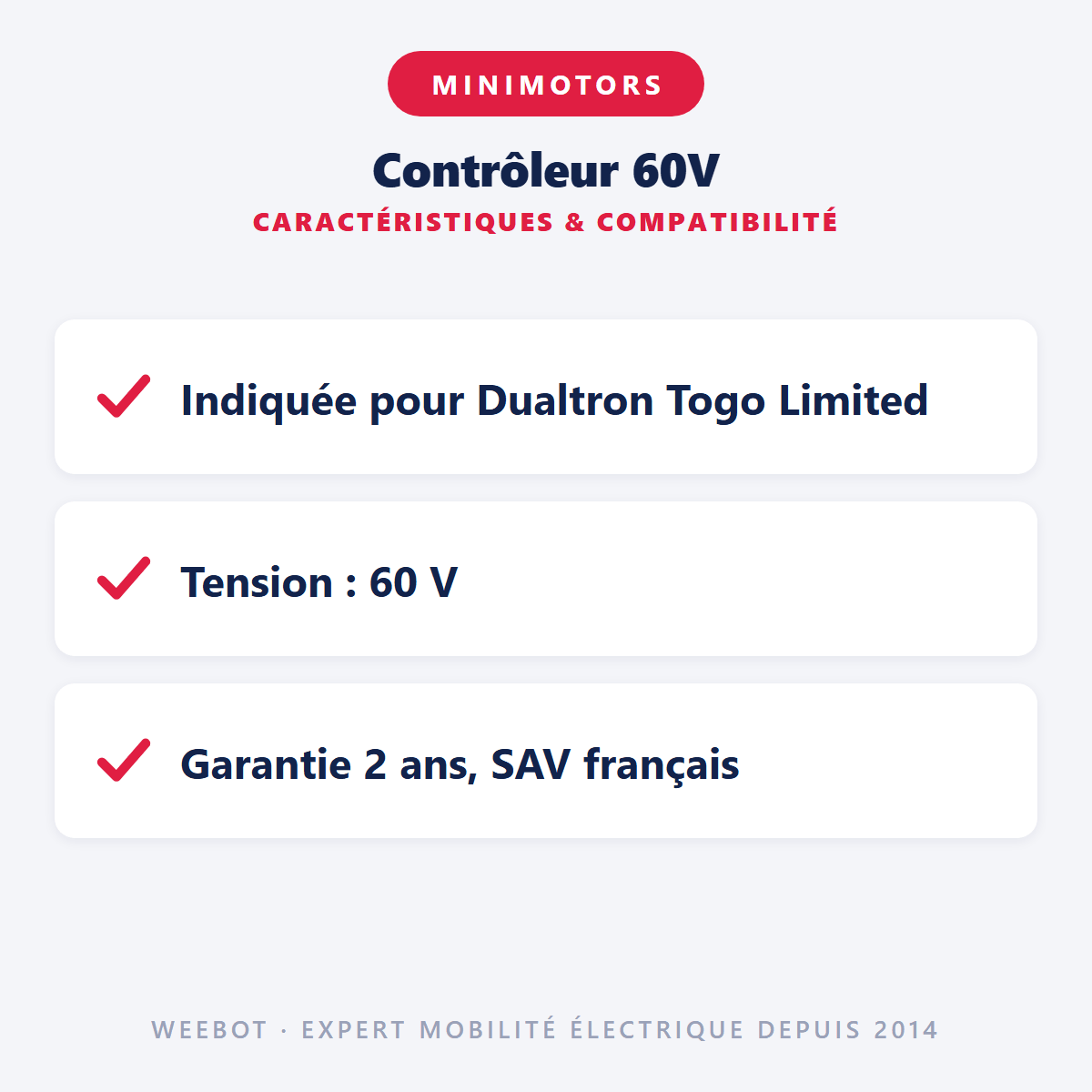 Contrôleur 60V pour Trottinette Electrique Dualtron Togo Limited - Weebot
